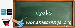 WordMeaning blackboard for dyaks